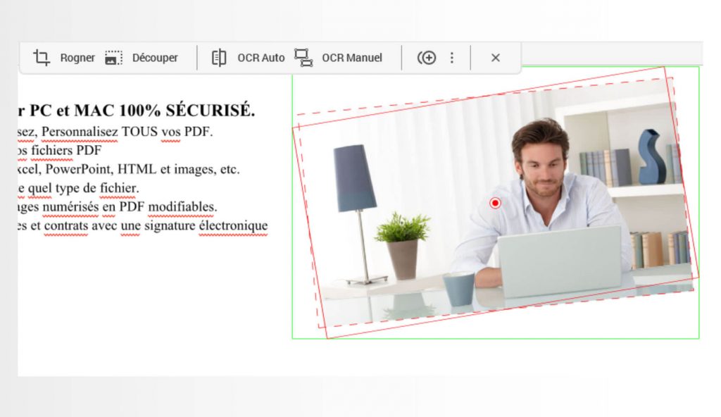 PDFに画像を追加するには、 [編集] タブから [画像の挿入] をクリックして、挿入する画像を選択します。
